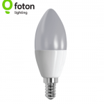 Лампа светодиодная свеча FL-LED C37 9W 6400К 220V E14 840LM